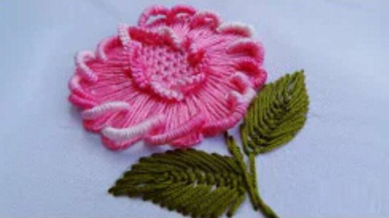 Brazilian Embroidery Rose Flower