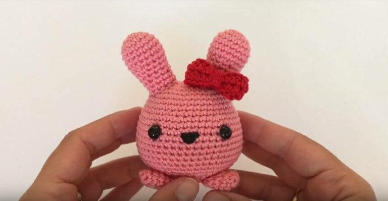Crochet Amigurumi Pink Rabbit