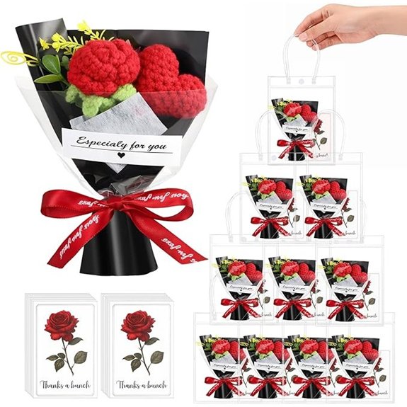 Valentines Crochet Bouquet Gift (10 Sets)